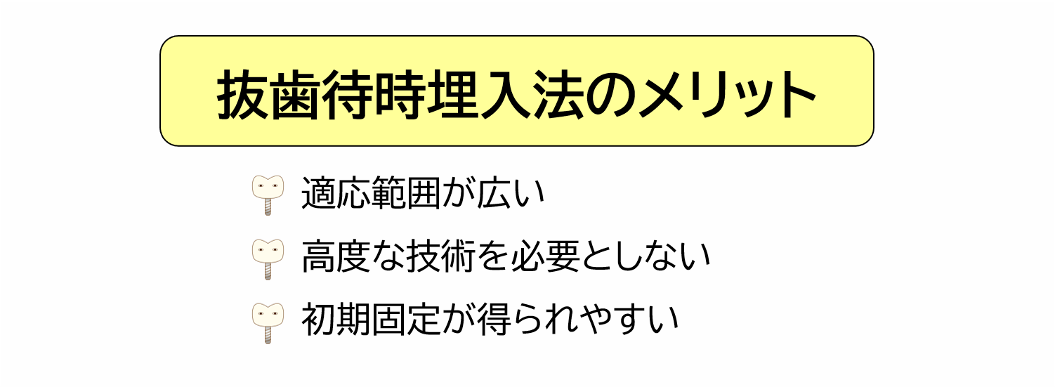 抜歯待時埋入法のメリット