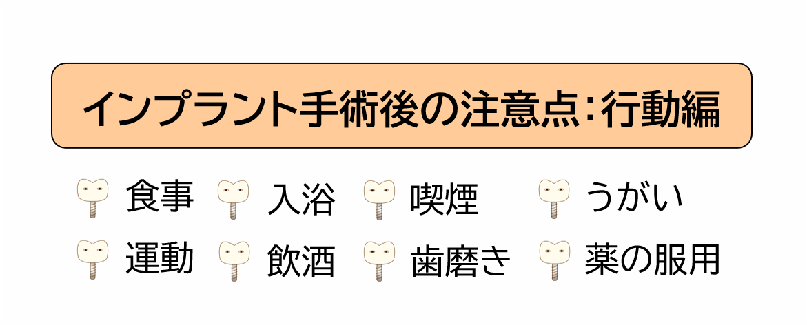 インプラント手術後の注意点：行動編