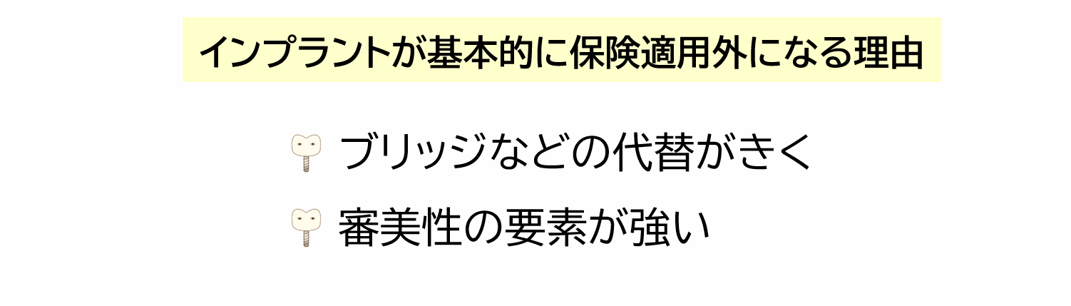 インプラントが基本的に保険適用外になる理由
