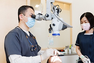 マイクロスコープを使った治療