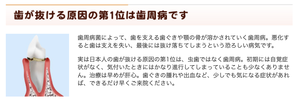 歯周病の早期発見と予防に努めています