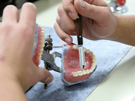 入れ歯の完成度を高めるため、実績豊富な歯科技工所とも連携して対応しています