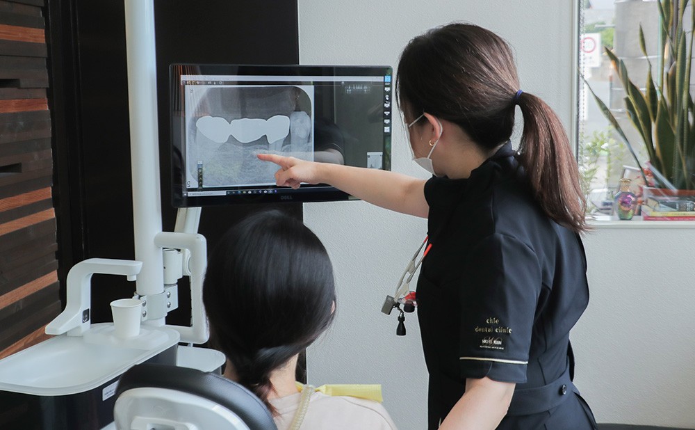 ①外観②女性医師が担当③診療室