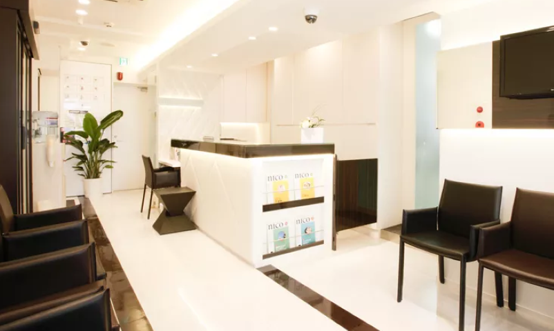 ①受付②待合室③診療室