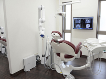 ①受付　②診療室　③口腔内カメラ