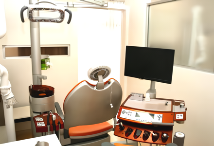 ①クリニック外観②待合室③診療室