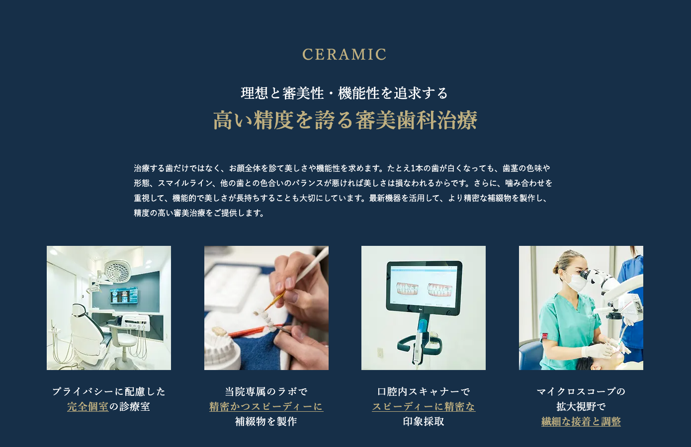 審美修復治療を通じて美しい口元と健康的な噛み合わせの実現を目指しています