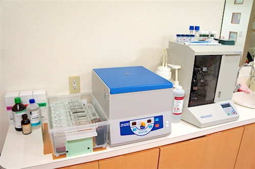 細胞診の標本を作製する機器導入済み