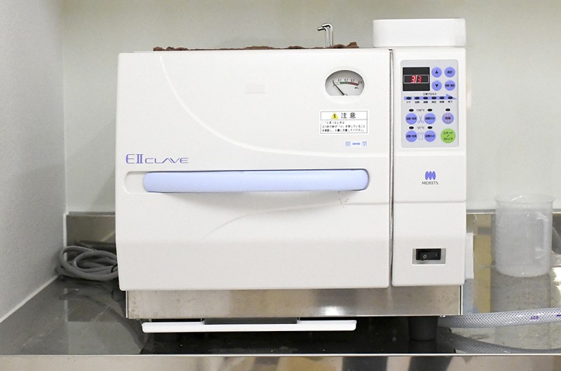 お口に入る器具は全て滅菌処理を徹底しています