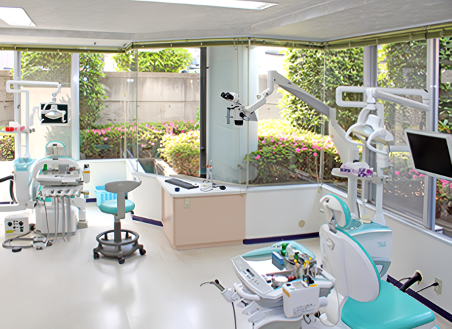 緑が覆い茂るリラックスできる空間です