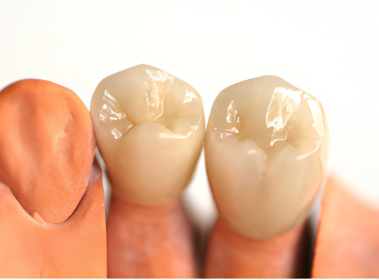 本物の歯のような白さと透明感を表現