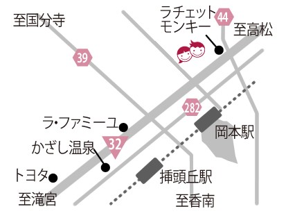①外観②近隣マップ