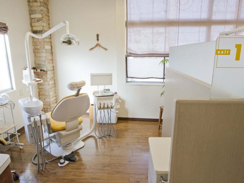 ①外観②受付③診療室