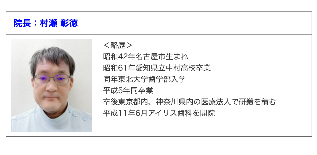 院長の村瀬 彰徳