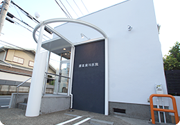 ①医院入口②診療室③受付