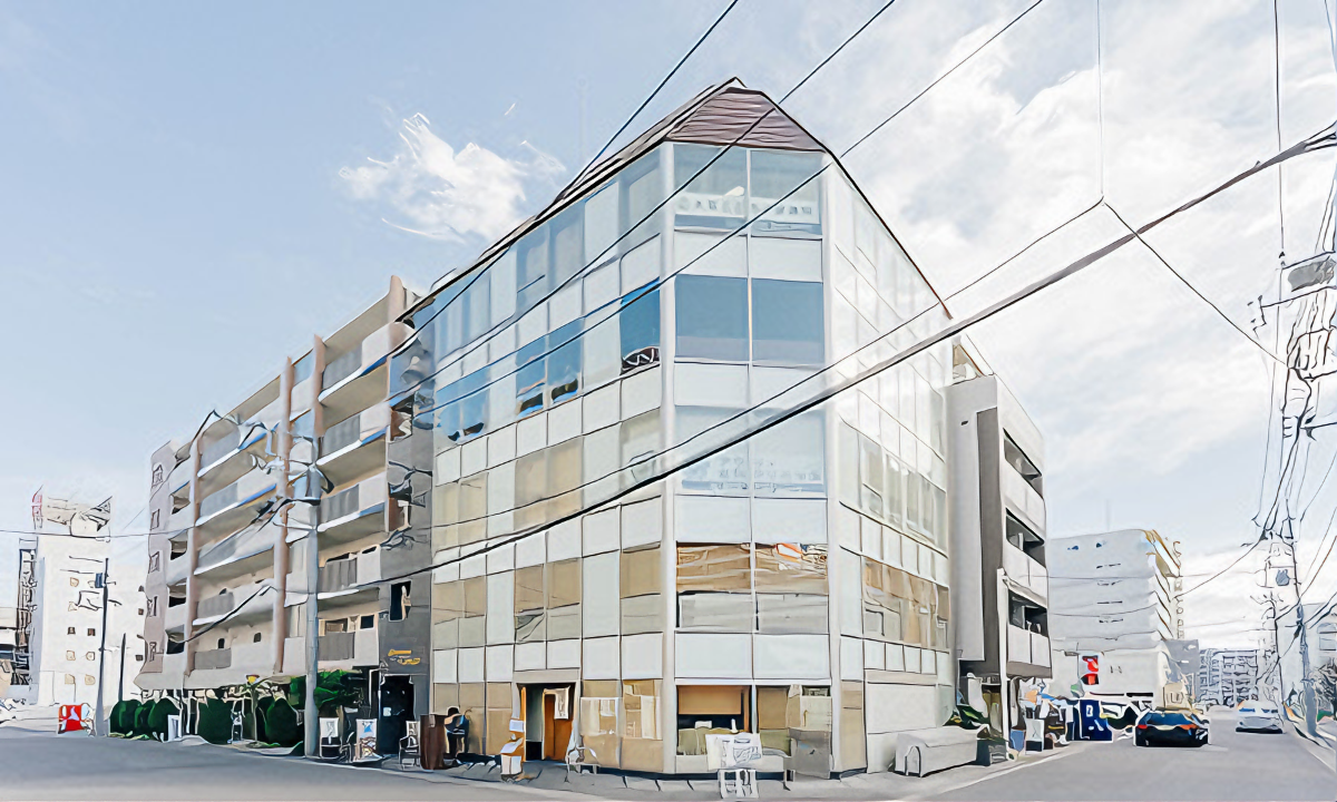 ①外観②受付③診察室