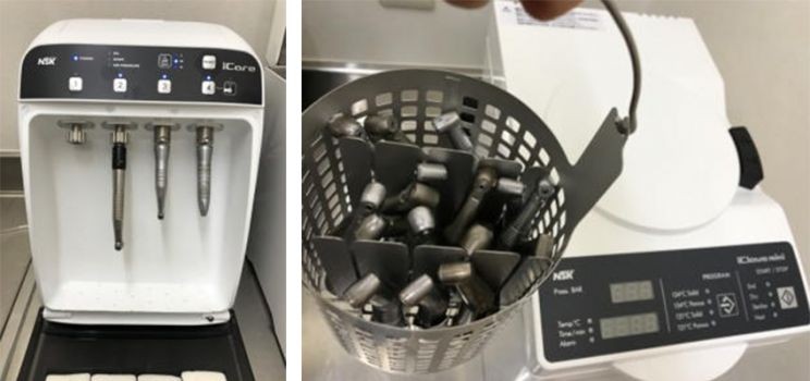 ハンドピース（歯を削る道具）の洗浄・滅菌を徹底しています
