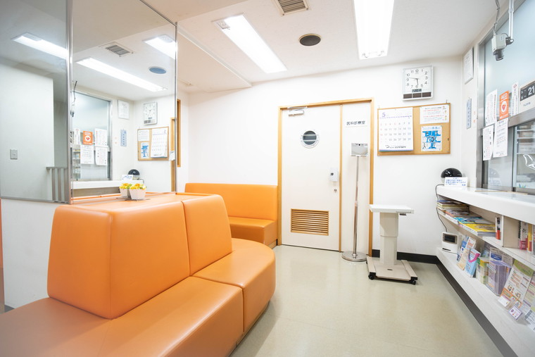 ①診療室②待合室③受付