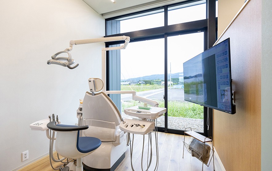 ①外観②受付③診療室