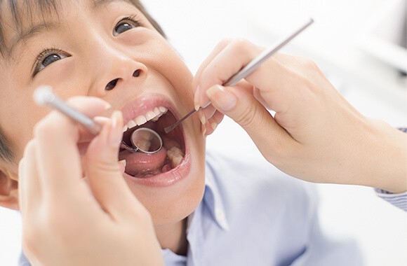 お子様の恐怖心・不安を可能なかぎり取り除きます