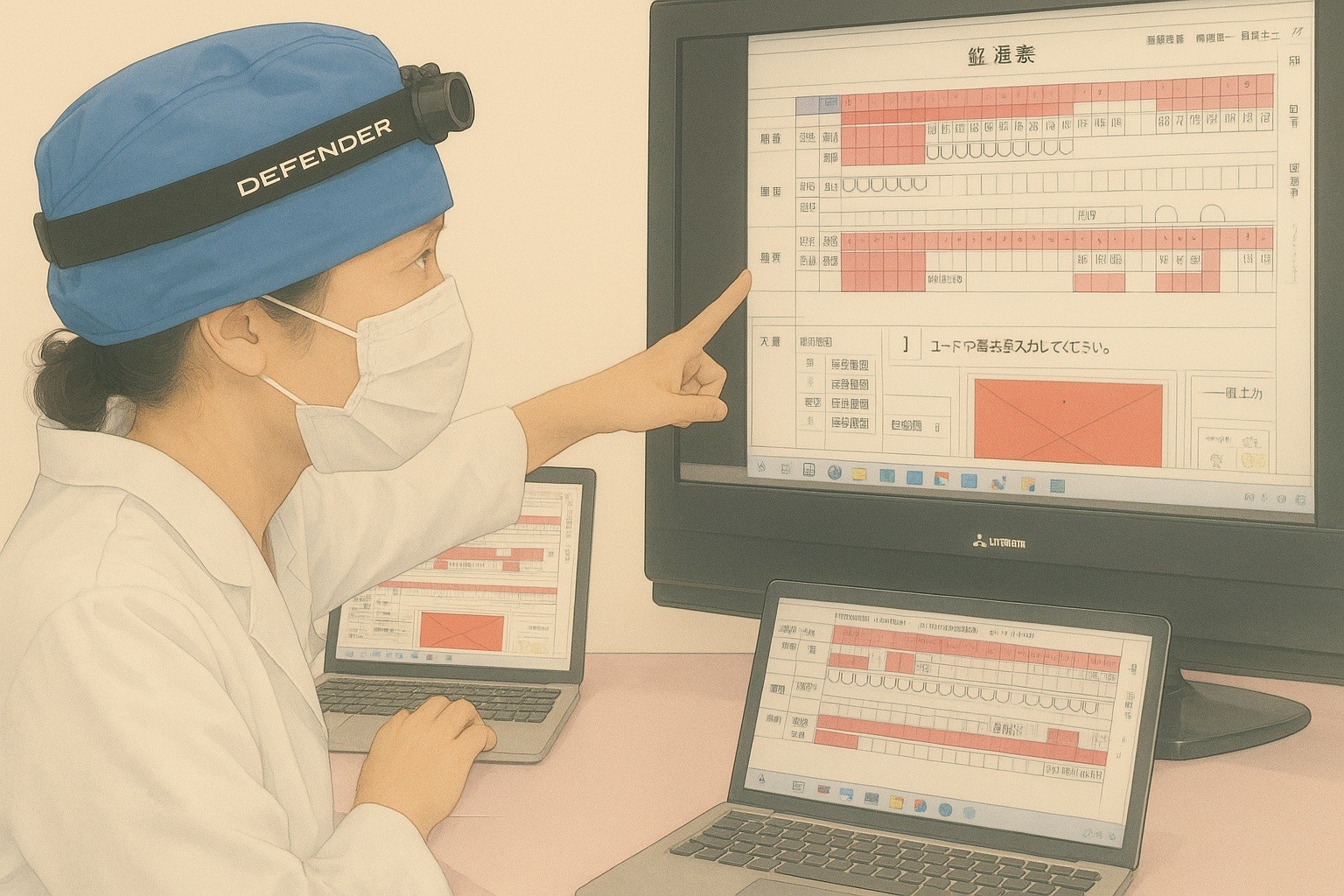 原因菌を“染めて”見える化しています