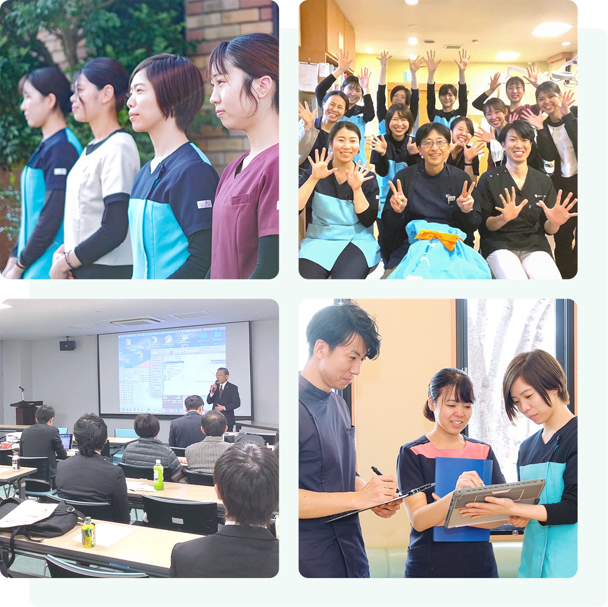 ①医院外観 ②医院イメージ ③メンテナンス風景