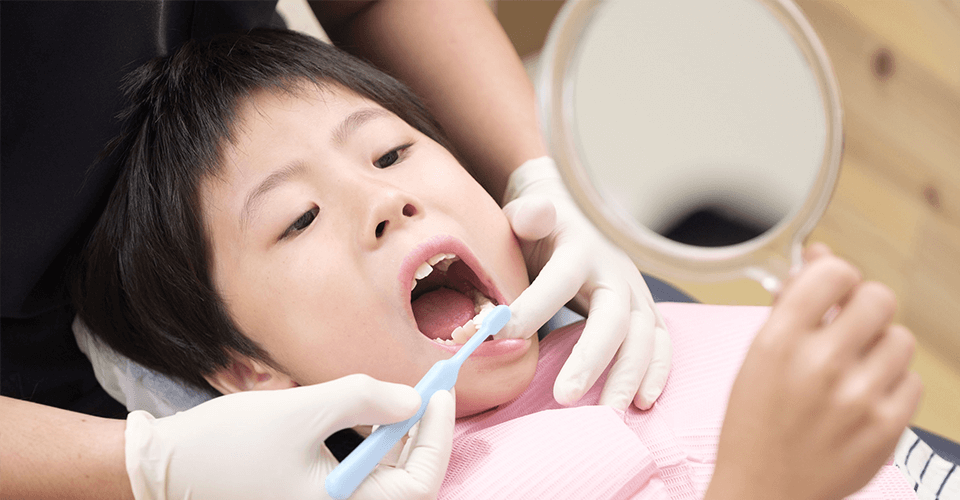 泣いているお子様でも治療出来ます