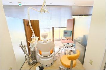 ①クリニック外観　②待合室　③診療室