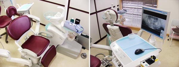検査結果をモニターに映し出します