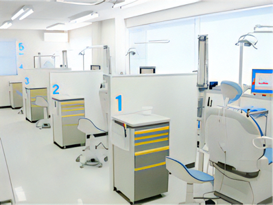 ①医院外観②診療室③待合室