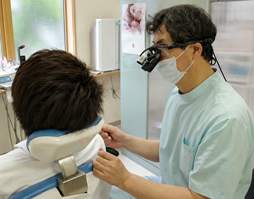 拡大鏡ルーペ完備