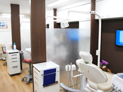 ①クリニック外観　②受付　③診療室