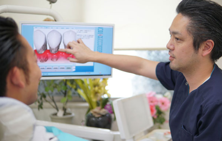 痛みを抑えた虫歯治療で通院の不安を軽減します。