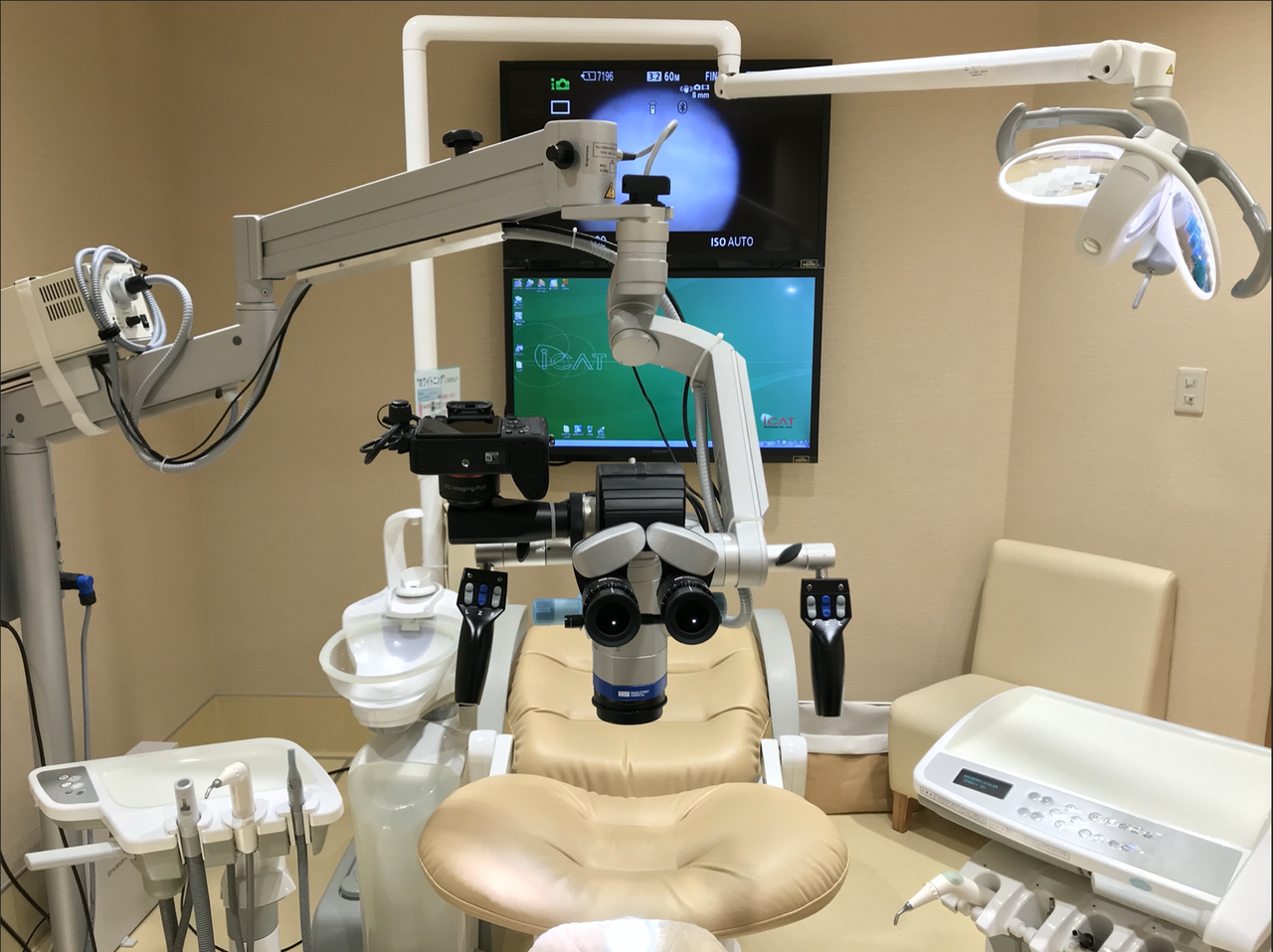 ①マイクロスコープ②診療室③カウンセリングルーム