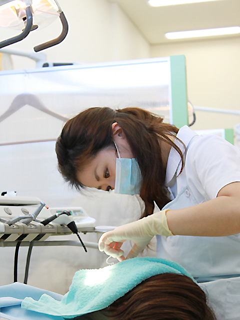 歯石除去の様子