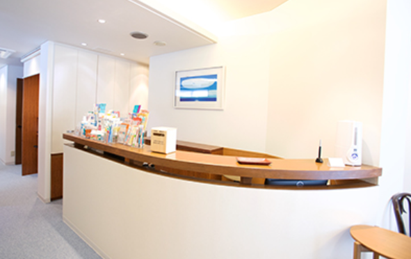 ①看板②受付③待合スペース