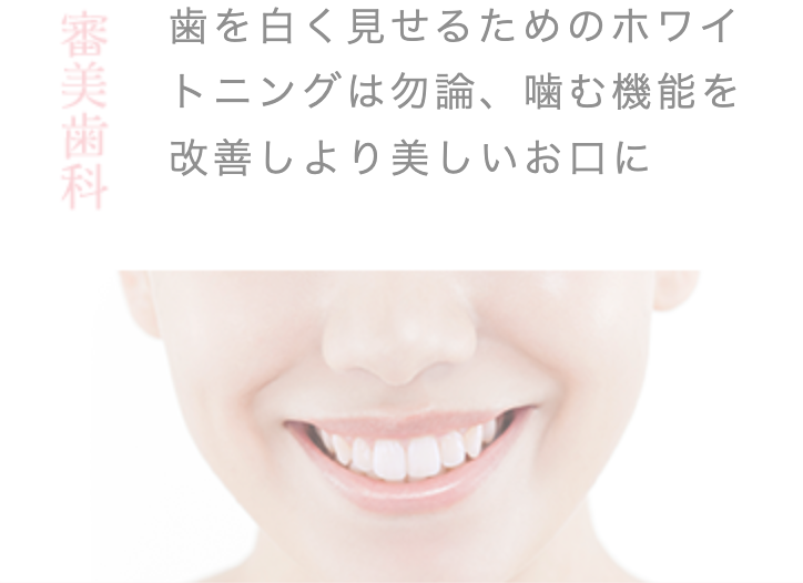 見た目の美しさと歯の機能を両立させる治療です