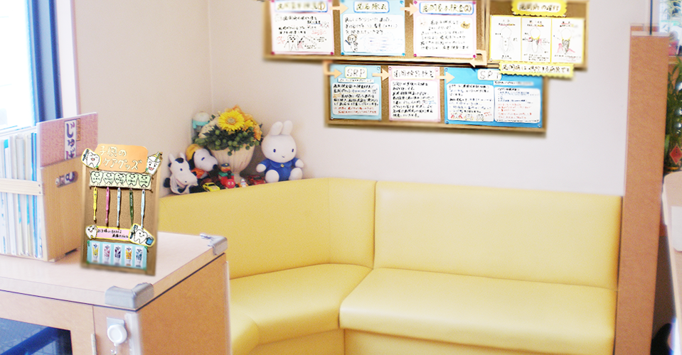 ①入口 ②待合室 ③診療室