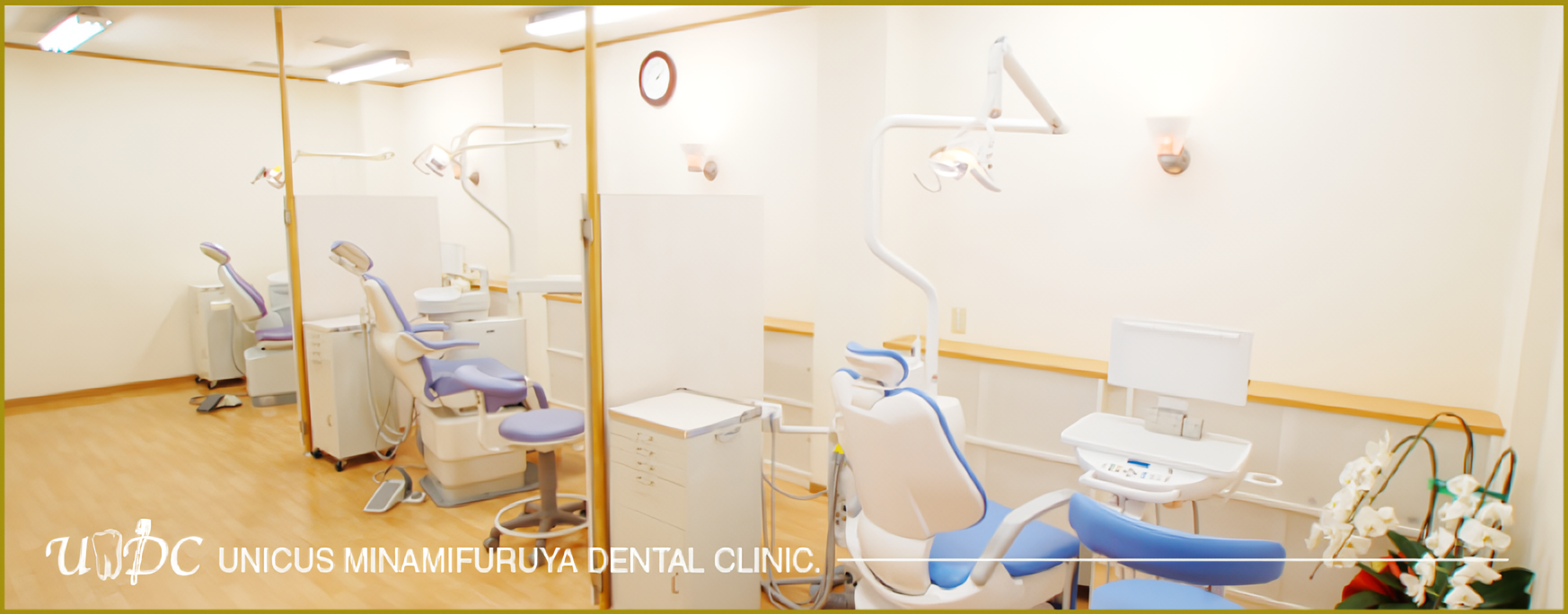 ①診療スペース②外観③待合室