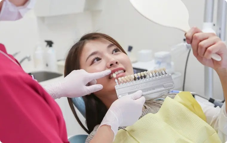 理想の白さを目指すホワイトニングを提供しています