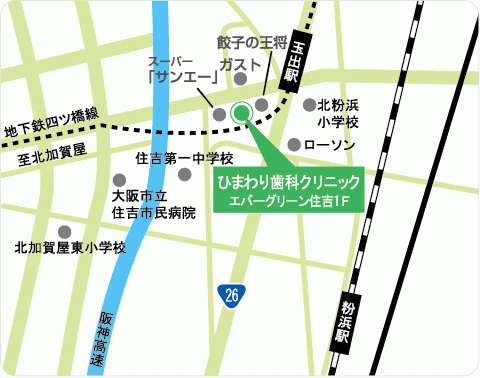 医院周辺地図・※医院イメージ