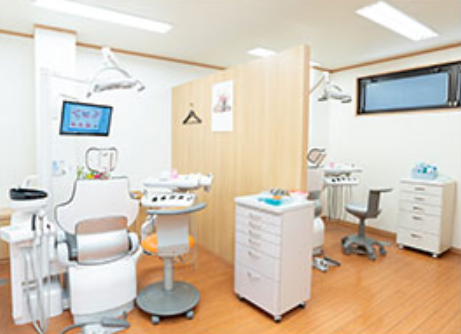 ①診療室　②デジタルレントゲン　③治療器具