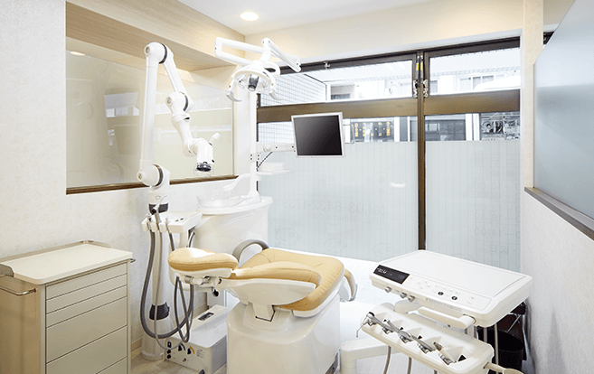 ①クリニック外観②受付③診療室