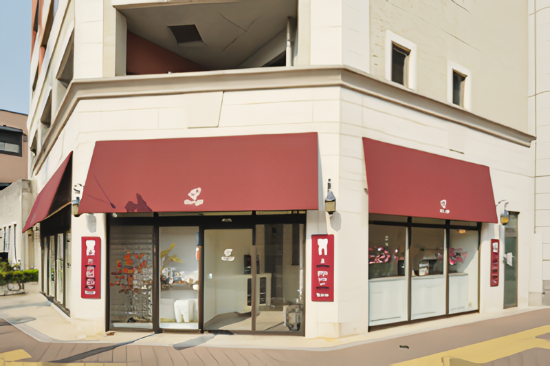 ①待合室②外観③診療スペース