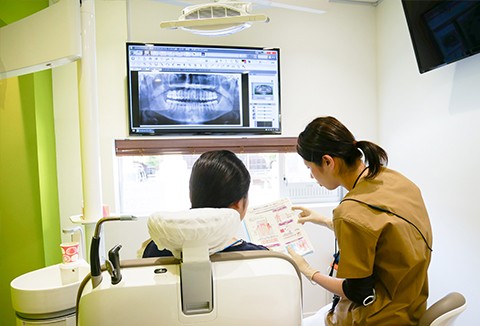 説明用モニター・ツールを活用しわかりやすく説明しています