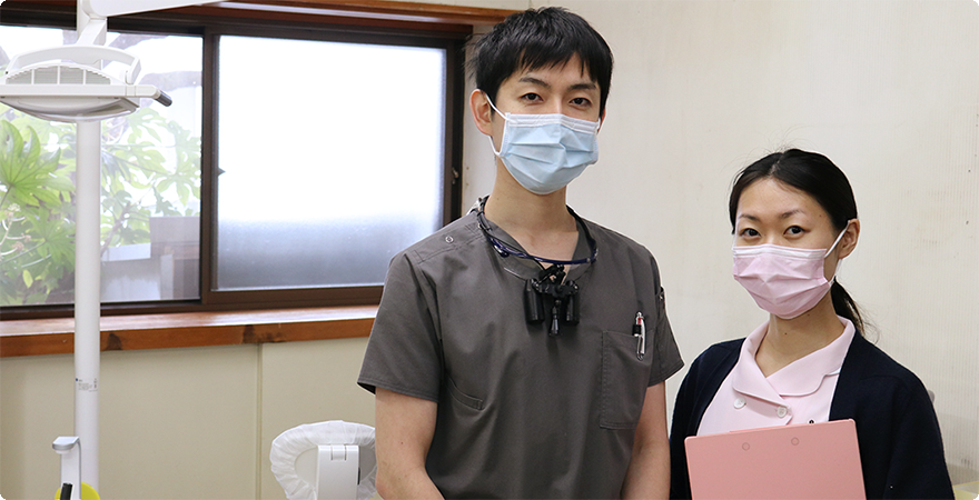 ①クリニック外観②旧クリニック外観③院内画像