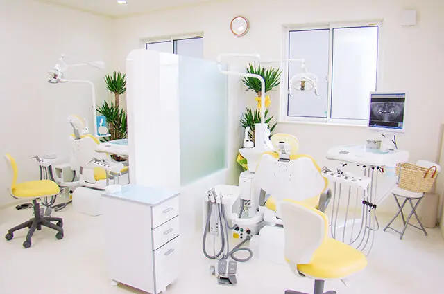 ①診療室 ②受付 ③待合室