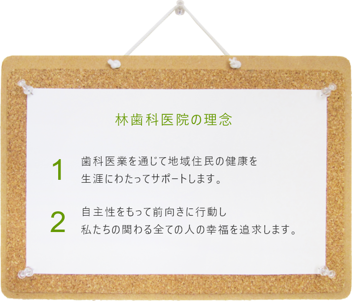 患者様本位の歯科医療を追求する林歯科医院の理念