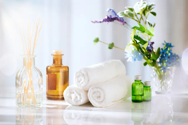 専用空間で口元のケアを行っています