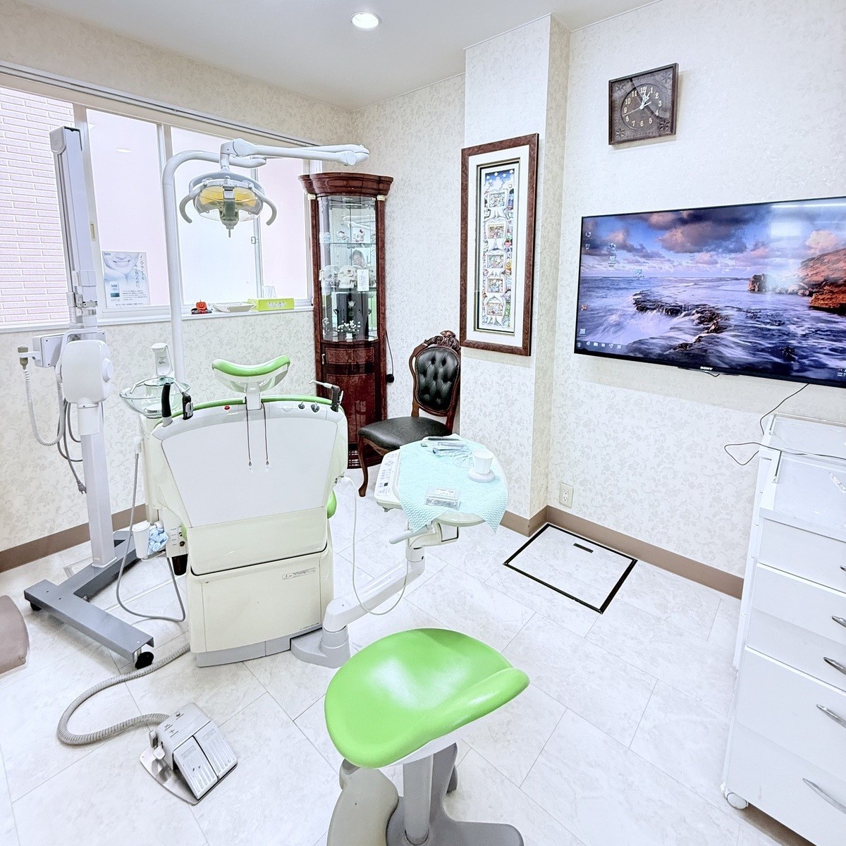 ①受付②診療室③個室診療室